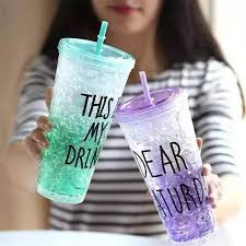 Summer Water & Juice Pot – Ice Straw Cup for Fruit Juice