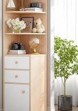 Karigor BD Book Shelf Corner Cabinet with Drawer Triangle Side Storage Rack by Karigor BD