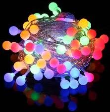 LED Ball-Shaped String Fairy Lights – Different Colors | Room Decoration Light