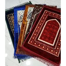 China Prayer Mat (Jaynamaz) – Extra Soft Velvet, Mixed Green, Red, Silver, Golden, Chocolate, Blue, Maroon Colours From Suba International