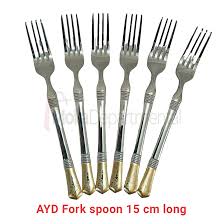 AYD Premium Golden Design Stainless Steel Spoon Set – 12 Pcs (Tea / Fork Option)