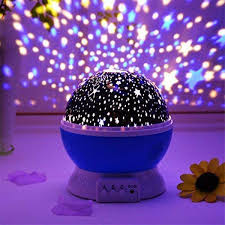 360° Rotating Star Projector Night Light – 8 Color Changing LED Lamp | USB Powered