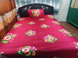 Luxury Twill Cotton King Size Bed Sheet - 4 Pieces Set