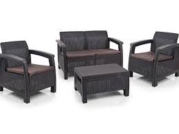 Caino Sofa 4 Pcs Set W/O Foam – Black
