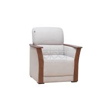 Regal Wooden Single Sofa – ROME‑SSC‑347‑3‑1‑20 (Fabric‑SF‑2156)