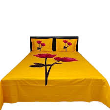 Double Size Cotton Bed Sheet with 2 Pillow Covers – Multicolor