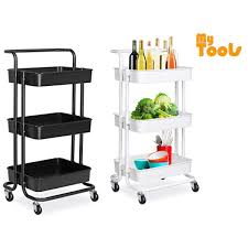 Metal Mesh Utility Cart Big - White