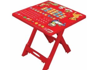 Baby Folding Table Printed ABC Red