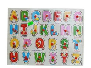 Exclusive Wooden English Alphabet Set Puzzle Mat | Educational & Fun Learning Toy for Kids