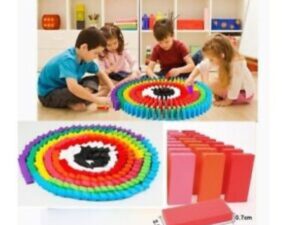 Kid's Wooden Dominos Blocks Set | Classic Chain Reaction & Learning Toy for Kids