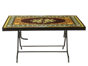 Deco Classic Table 6 Seat S/L Print Fancy Black