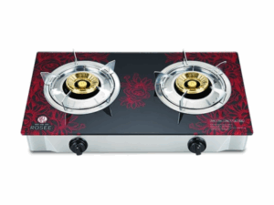 RFL Glass Double Gas Stove “Rosee” – Cylinder Gas