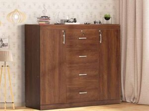 Regal Marina Laminated Board Wardrobe – Antique