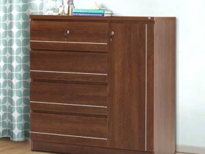 Regal Harper Laminated Board Wardrobe – Antique