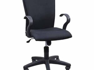 Regal Metal Swivel Chair – Black