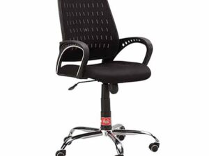 Regal Metal Swivel Chair – Black