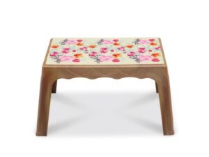 Center Table Printed Garden Sandal Wood