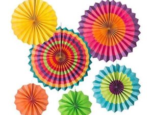 6pcs Party Fans Decoration – Perfect for Wedding, Birthday & Fiesta Party Supplies