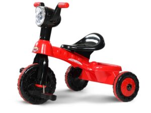 Road Master Tricycle – Red & Black | Strong, Stylish & Smooth Ride for Kids (2–5 Years)