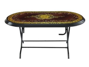 Dining Table 6 Seat Elegant S/L Print Jewel - Black