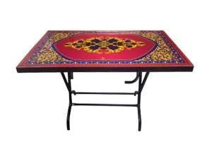 Deco Classic Table 4 Seat S/L Print Stone Black