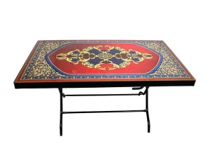 Deco Classic Table 6 Seat S/L Print Stone - Black