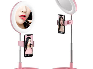 G3 Hot Selling Beauty Live Broadcast Makeup Desk Lamp – Foldable Dimmable Selfie Ring Light with Phone Holder
