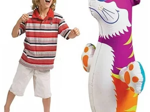 Tiger Inflatable Hit Me Bouncer Toy – Blue and White