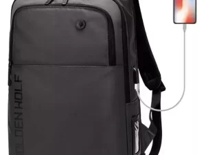 Classic Urban Backpack Golden Wolf GB00399 – 15.6″ Laptop Backpack with USB Port