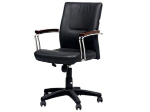 Regal Metal Swivel Chair – Black