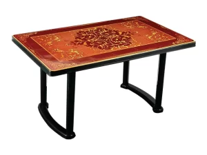 6 Seated Square Table – Print Black (P/L) Daisy