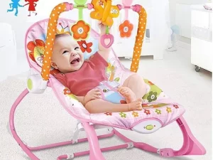 Baby Infant to Toddler Rocker Bouncer | Soft, Safe & Adjustable Soothing Seat for Growing Babies