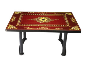 6 Seated Square Table – Print Black (P/L) Tulip-TEL