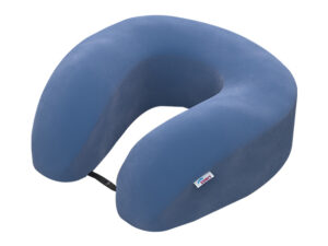 Comfy Memory Neck Pillow (Oval) – Blue | Soft Orthopedic Support for Travel & Home Use