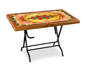 Deco Table 4 Seat S/L Print Tycoon – Sandal Wood