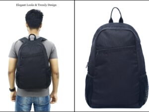 Bili Online 16-Liter Cozy Backpack (Black) | Waterproof | Laptop, School, College & Office Bag for Men & Women