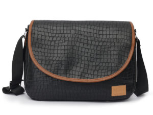Bili Online Ladies Fashion Saddle Bag (Crocodile Pattern Black) | Premium Crossbody Bag | Elegant, Stylish & Durable Handbag for Women