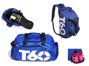 T60 Multi-Function Backpack | Sports Gym & Travel Duffel Bag | Waterproof Bag with Dry & Wet Separation Pockets