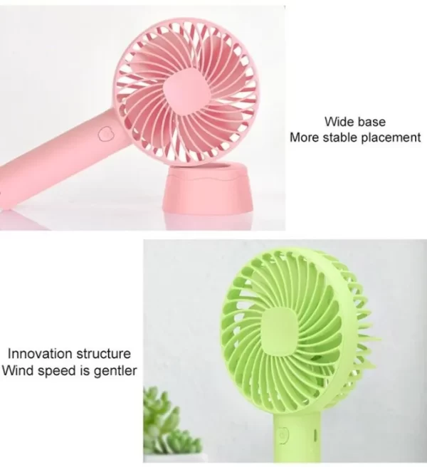 New Mini Rechargeable USB Charging Portable Handheld Fan – 3 Gear Speed ...