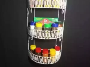 3-Step D-Shaped Wall Hanging Rack for Kitchen – Space-Saving Multipurpose Kitchen Organizer