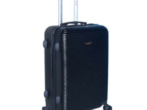 Travello 600mm (24-Inch) Hardtop Luggage | Unbreakable Body & Water-Resistant Aluminum Trolley | Large Capacity Travel Bag (Black)