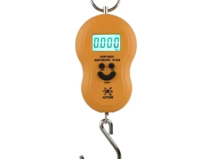 Electronic Digital Hanging Scale | Stainless Steel Hook Luggage Scale with LCD Display | Portable 50Kg Industrial & Fishing Weight Scale