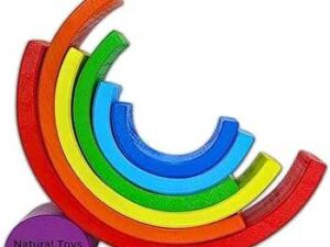 Wooden Stacking Rainbow – Small Size Montessori Building & Learning Toy