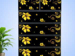 Supreme Wardrobe Double 5D Diamond – Black TEL