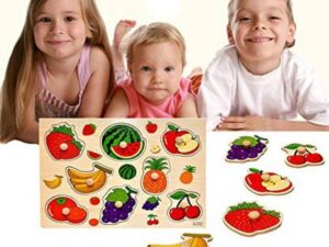 Fruit Wooden Puzzle | Colorful Educational Board Game for Baby & Preschool Learning