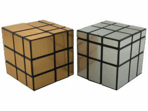 New Kids Mirror Surface Magic Cube – Silver & Golden 3x3 Magnetic Puzzle Cube Toy