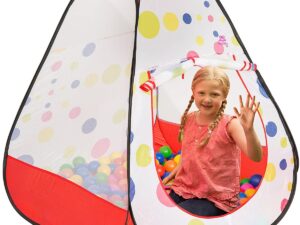 Tent House with 100 Balls – Outdoor Play Tent for Kids | Easy Travel & Storage | Great Gift Idea
