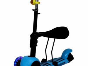 Fun Scooty with Seat – Blue & Black | Safe, Stylish & Comfortable Ride-On for Kids