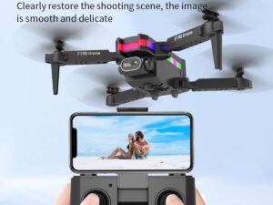F190 Drone | 4K Dual Camera | 100° Wide FOV | LED Night Flight | Foldable Mini Drone | 2.4G Remote Control (4 Channels)