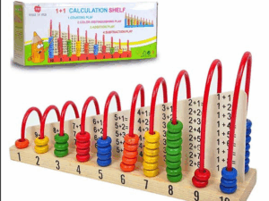 Multicolor Wooden Abacus – Montessori Counting & Calculation Toy